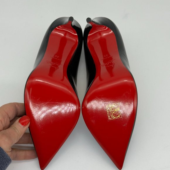 Christian Louboutin PIGALLE FOLLIES 100 Patent Leather Heels Pumps Shoes - Picture 14 of 16